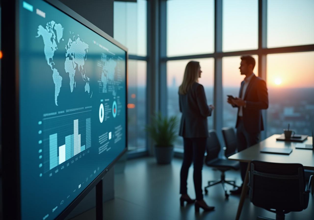 Strateginen suunnittelupalaveri nykyaikaisessa toimistossa